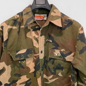 Winchester Shirt Mens Large BDU Camouflage Embroidered‎ Duck Vintage Hunting